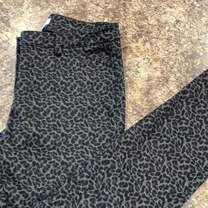 CALVIN KLEIN cheetah print straight leg pants 10.